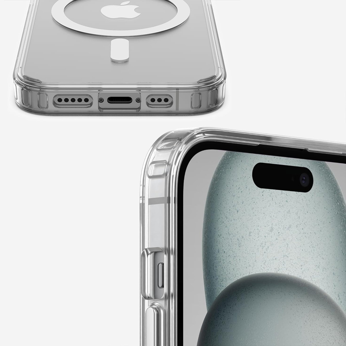 Etui Belkin SheerForce Magnetic Treated Protective Phone Case z MagSafe do iPhone 15, przezroczyste
